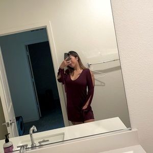 Lulu’s purple flowy dress